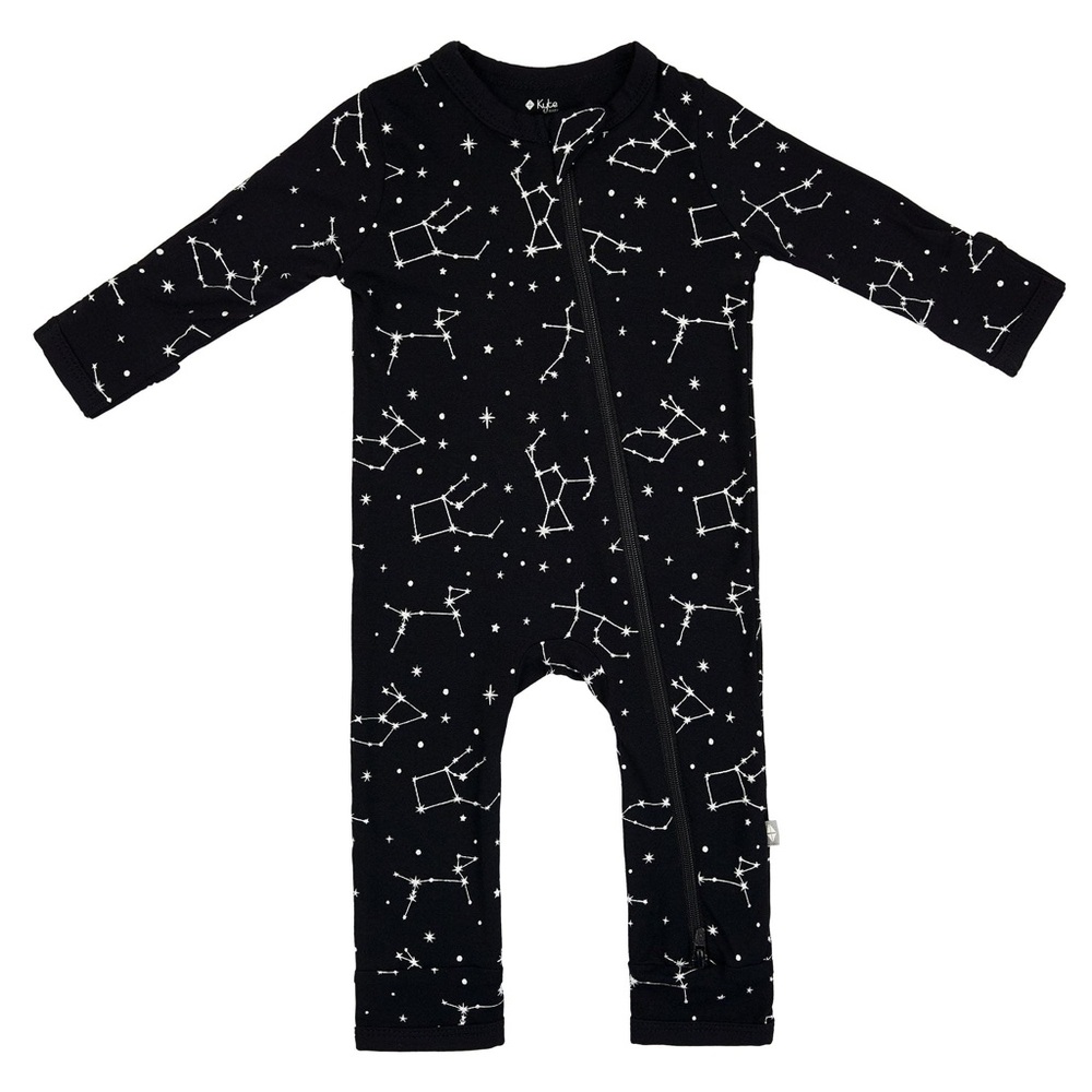 Kyte Baby Zippered Romper in Midnight Constellation